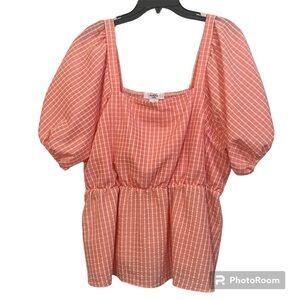 Moa Moa pink top with balloon sleeves